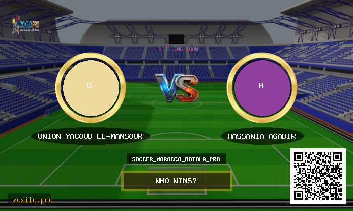 Union Yacoub El-Mansour vs Hassania Agadir Stats, Odds & Winning Tips